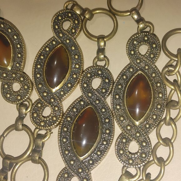 Belt Brown Faux Gemstones Infinity Motif 50 Inches Adjustable Chain Length main image 7